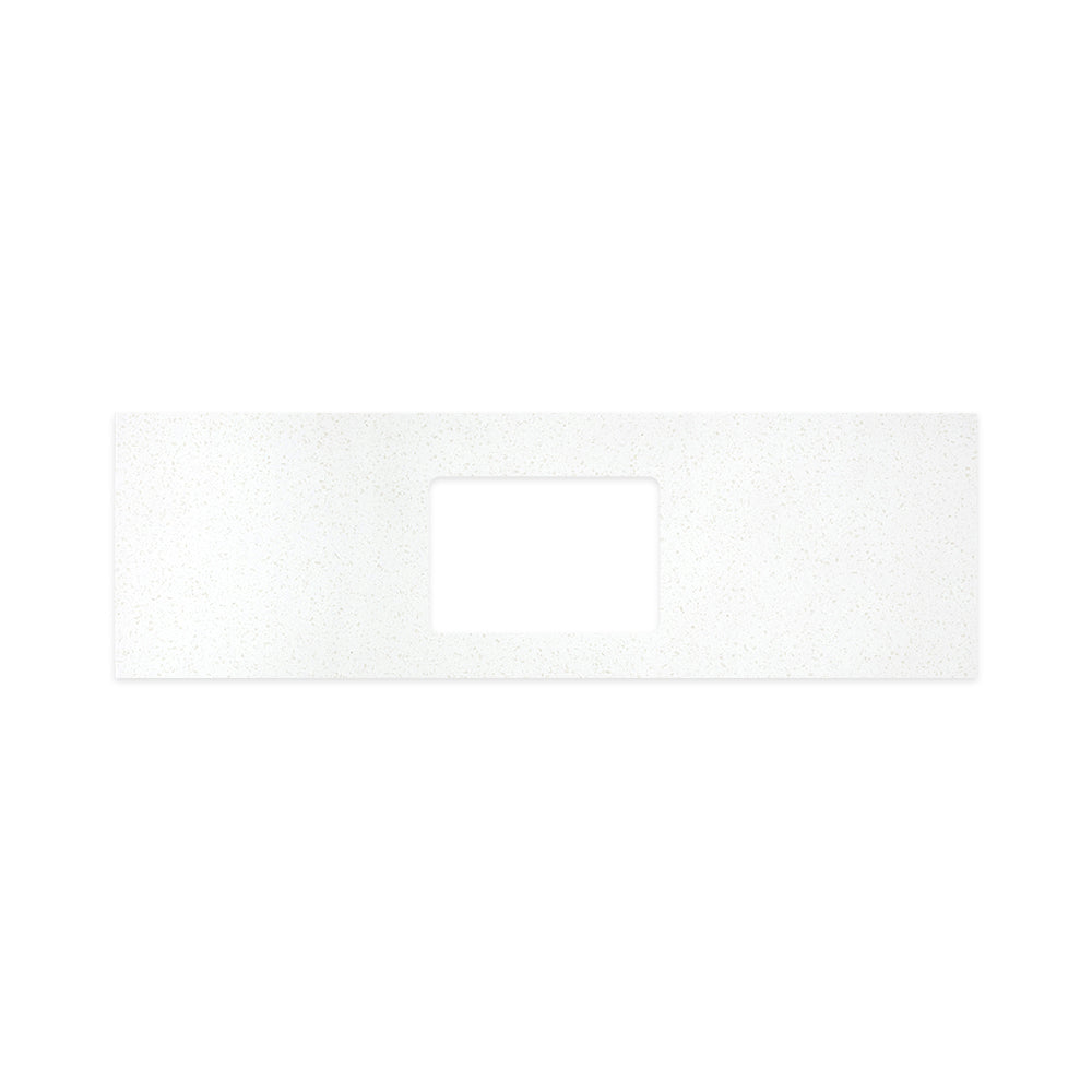 FIENZA SNOWFLAKE RECTANGULAR SOLID SURFACE BENCHTOP WITH UNDERMOUNT BASIN HOLE (AVAILABLE IN 600MM, 750MM, 900MM, 1200MM, 1500MM AND 1800MM)