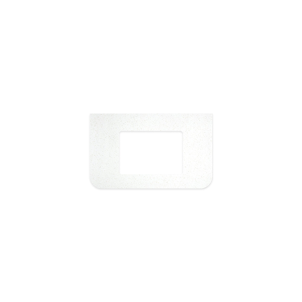 FIENZA SNOWFLAKE CURVED SOLID SURFACE BENCHTOP WITH SINGLE UNDERMOUNT BASIN HOLE (AVAILABLE IN 750MM, 900MM, 1200MM AND 1500MM)