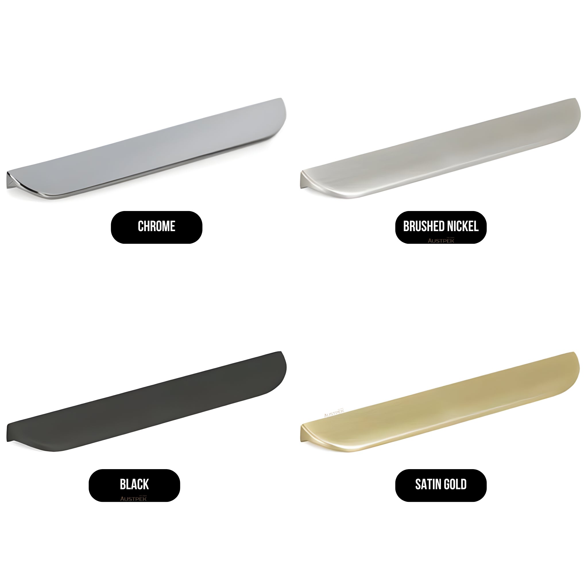 TIMBERLINE SOLID LIP HANDLE BLACK (AVAILABLE IN 50MM AND 178MM)