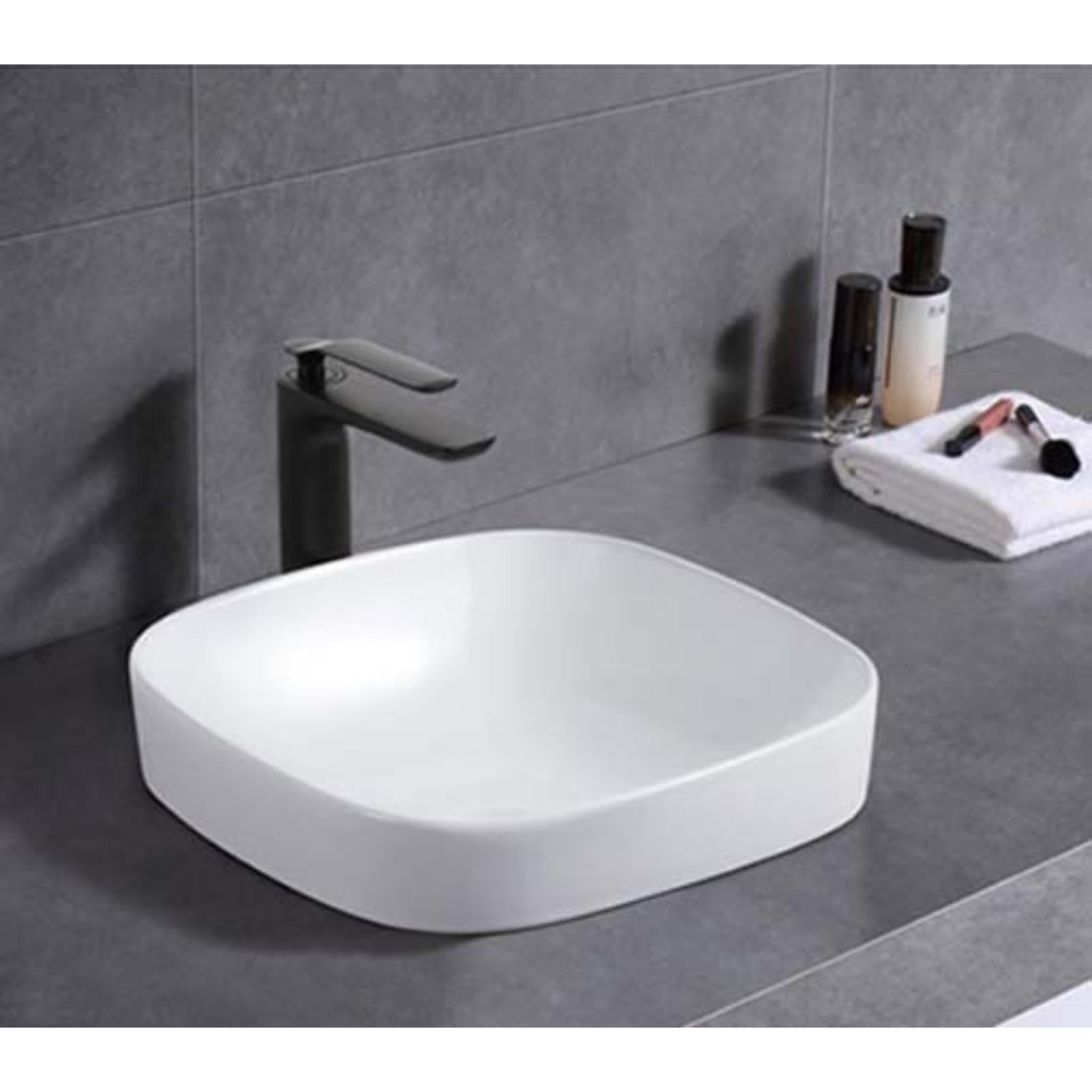 RIVA SPENCER SEMI-INSET BASIN GLOSS WHITE 370MM