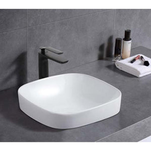 RIVA SPENCER SEMI-INSET BASIN GLOSS WHITE 370MM
