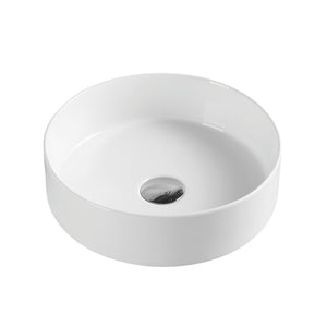 MERCIO SPIN ROUND ABOVE COUNTER BASIN GLOSS WHITE 355MM