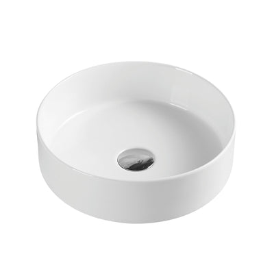 MERCIO SPIN ROUND ABOVE COUNTER BASIN GLOSS WHITE 355MM