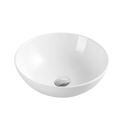 MERCIO SPIN ROUND ABOVE COUNTER BASINS GLOSS WHITE 145MM