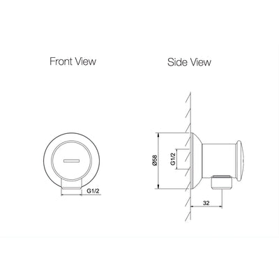 KOHLER STATEMENT WATER SUPPLY CONNECTION ELBOW BRUSHED NICKEL
