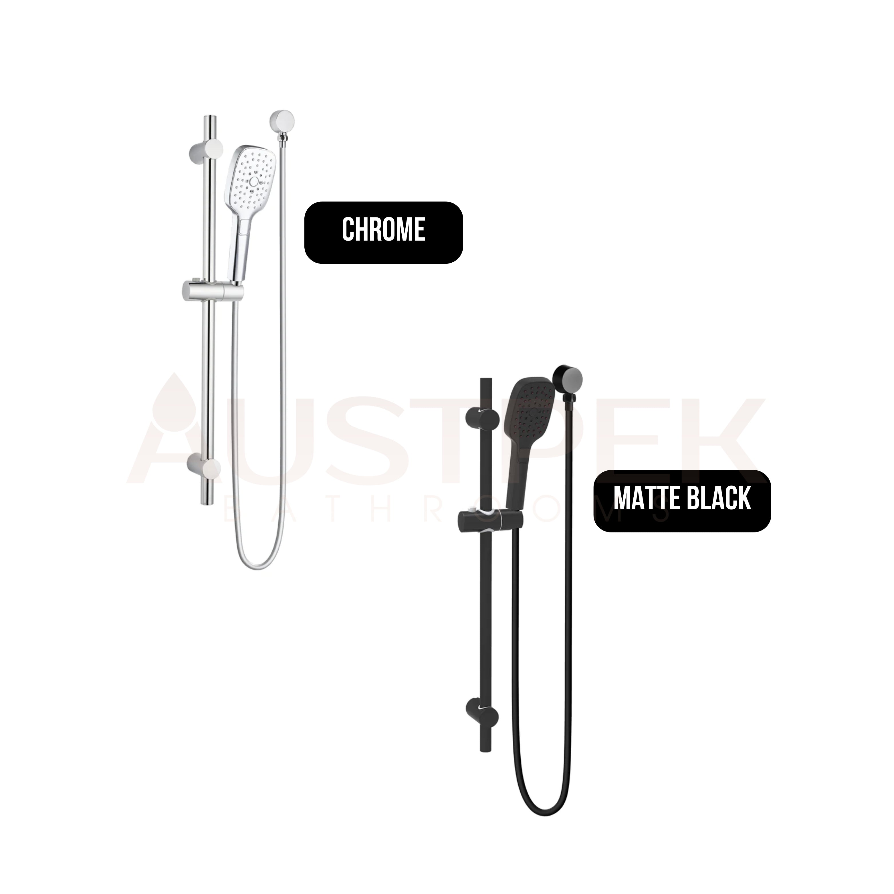 LINKWARE HUNTINGWOOD HAND SHOWER ON RAIL MATTE BLACK