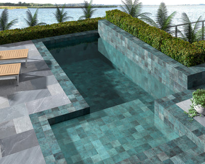 DUNE CERAMICA TAHITI TURQUOISE MATTE 147X147MM SQUARE TILE (PER BOX)