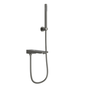 LINSOL TARA BATH SPOUT WITH DIVERTER AND HAND SHOWER 234MM GUN METAL