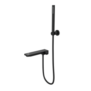 Linsol Tara Bath Spout with Diverter and Hand Shower 234mm Matte Black