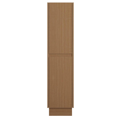 FIENZA EDGE FLOOR STANDING TALL BOY ON KICKBOARD WALNUT 350X1520MM