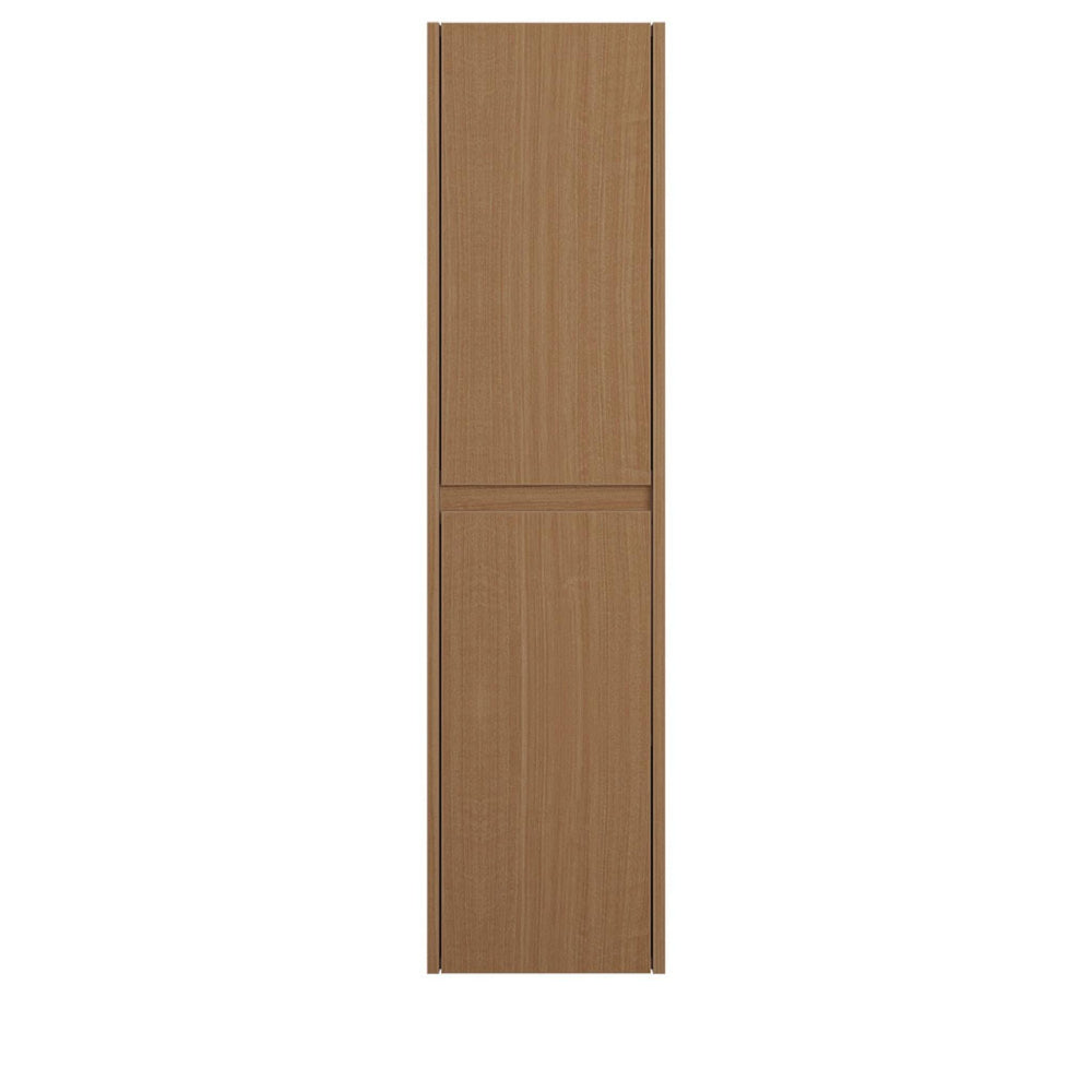FIENZA EDGE WALL HUNG TALL BOY ON KICKBOARD WALNUT 350X1520MM