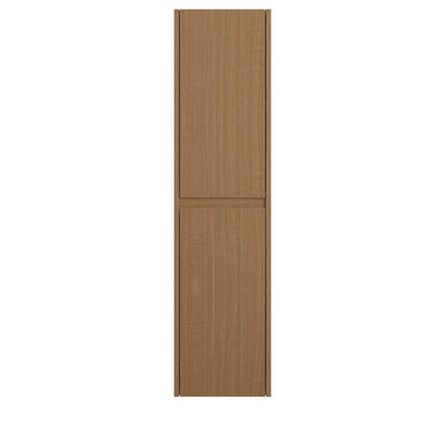 FIENZA EDGE WALL HUNG TALL BOY ON KICKBOARD WALNUT 350X1520MM