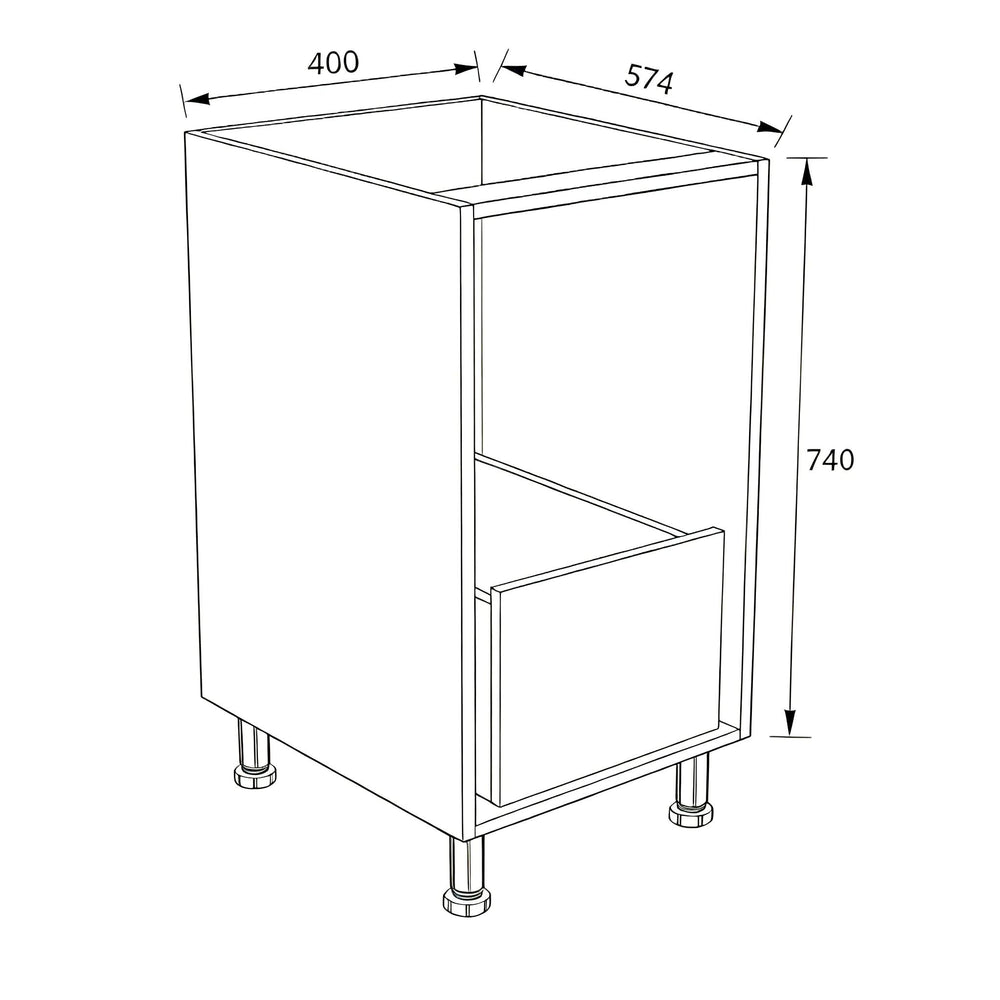 VITO CUSTOM TRASH BIN FLOOR STANDING KITCHEN CABINET (AVAILABLE IN 400MM AND 450MM)
