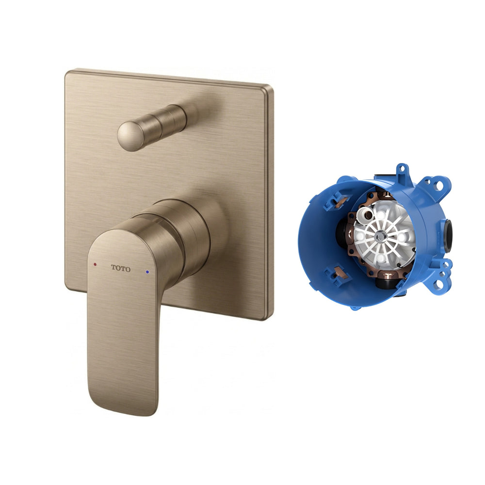 TOTO GA SHOWER MIXER WITH DIVERTER FULL KIT 130MM BRUSHED BRONZE