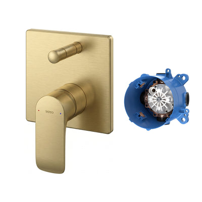 TOTO GA SHOWER MIXER WITH DIVERTER FULL KIT 130MM BRUSHED FRENCH GOLD