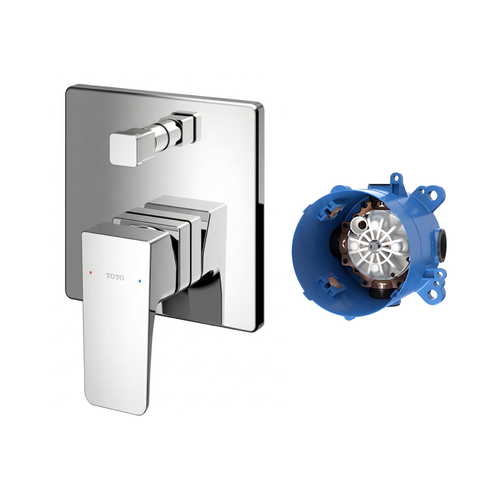 TOTO GE SHOWER AND BATH MIXER WITH DIVERTER FULL KIT CHROME