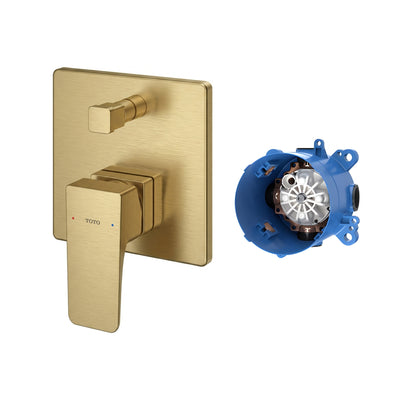 TOTO GE SHOWER AND BATH MIXER WITH DIVERTER FULL KIT BRUSHED FRENCH GOLD