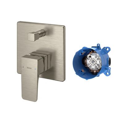 TOTO GE SHOWER AND BATH MIXER WITH DIVERTER FULL KIT BRUSHED NICKEL