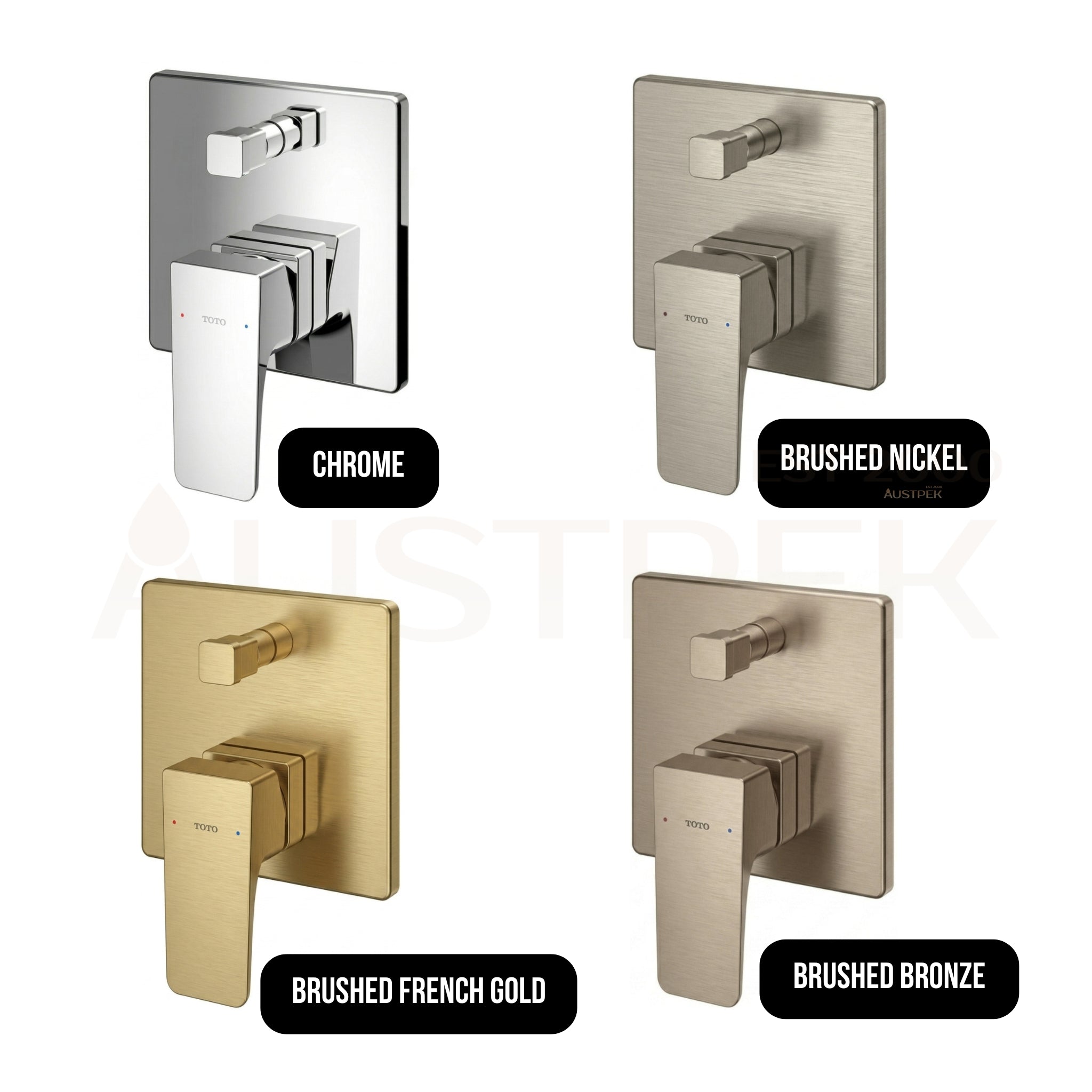 TOTO GE SHOWER AND BATH MIXER WITH DIVERTER FULL KIT BRUSHED BRONZE