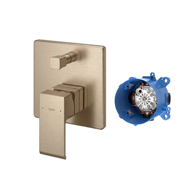 TOTO GC SHOWER AND BATH MIXER WITH DIVERTER FULL KIT BRUSHED BRONZE
