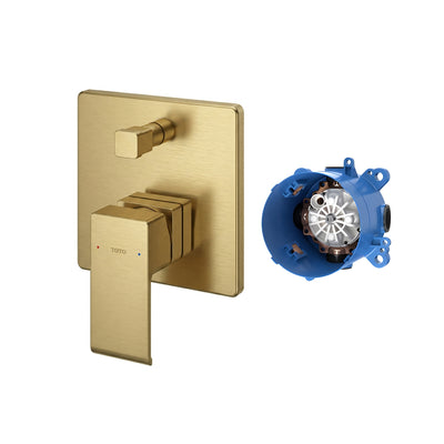 TOTO GC SHOWER AND BATH MIXER WITH DIVERTER FULL KIT BRUSHED FRENCH GOLD