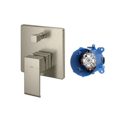 TOTO GC SHOWER AND BATH MIXER WITH DIVERTER FULL KIT BRUSHED NICKEL