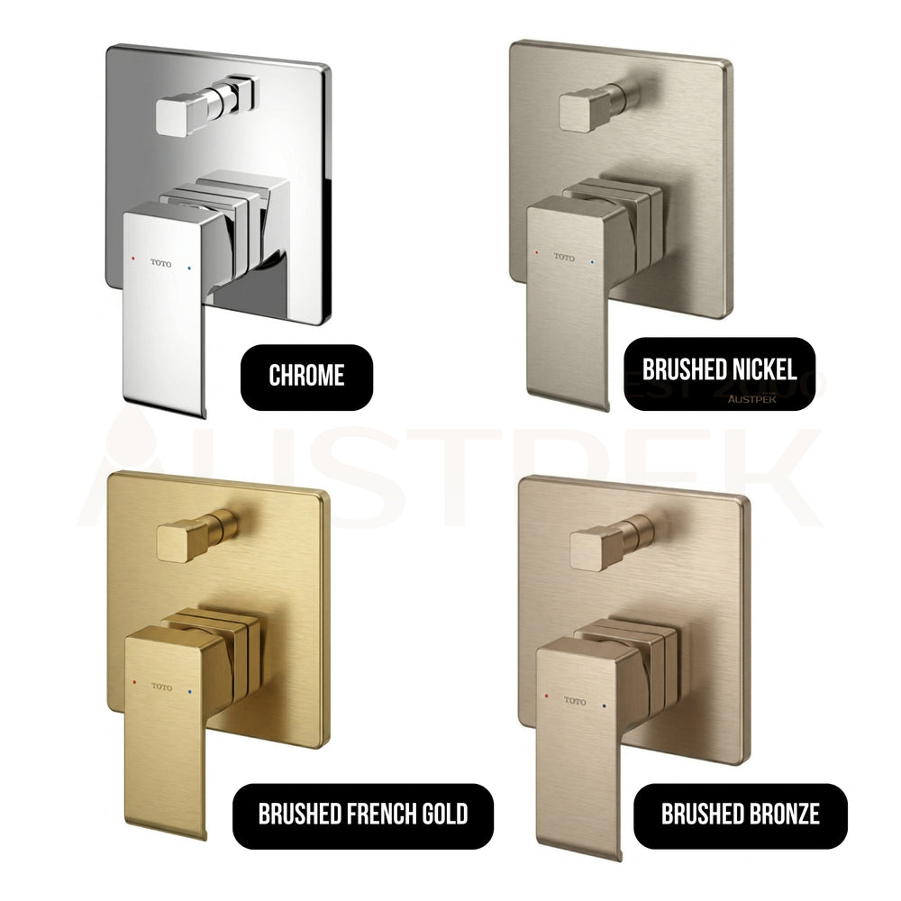 TOTO GC SHOWER AND BATH MIXER WITH DIVERTER FULL KIT BRUSHED FRENCH GOLD