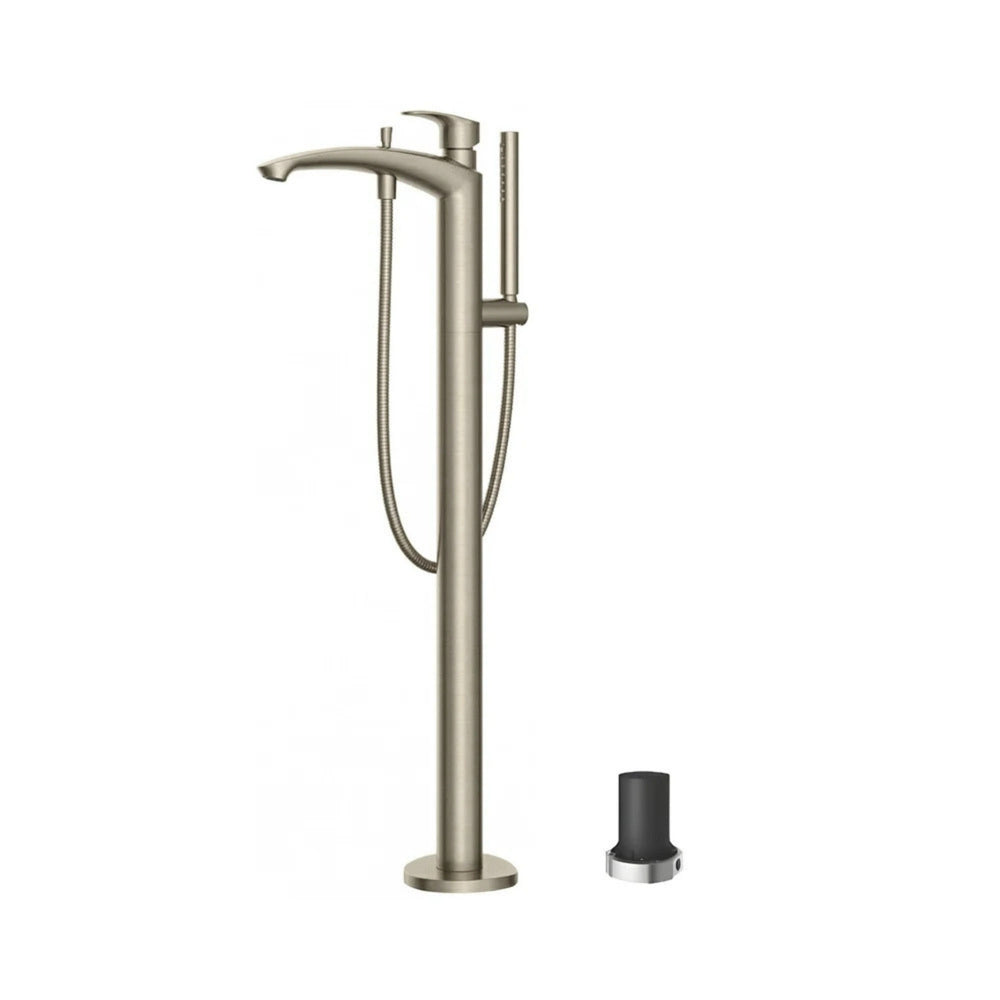 TOTO GM FREESTANDING BATH MIXER WITH HAND SHOWER BRUSHED NICKEL