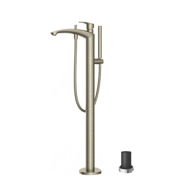 TOTO GM FREESTANDING BATH MIXER WITH HAND SHOWER BRUSHED NICKEL