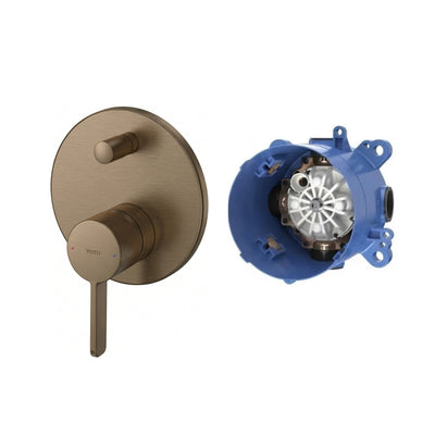 TOTO GF SHOWER AND BATH MIXER WITH DIVERTER FULL KIT BRUSHED BRONZE
