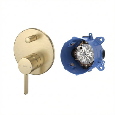 TOTO GF SHOWER AND BATH MIXER WITH DIVERTER FULL KIT BRUSHED FRENCH GOLD