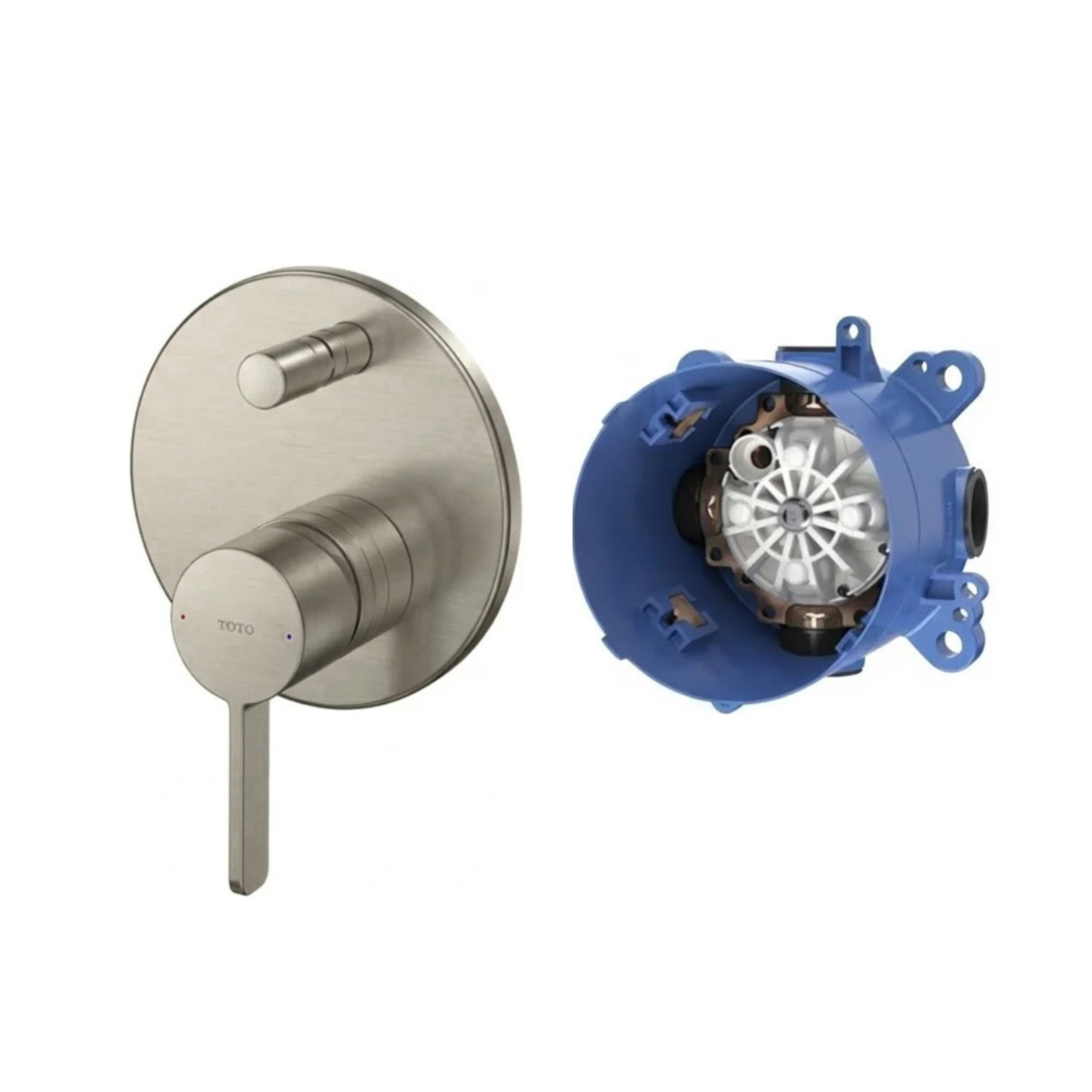 TOTO GF SHOWER AND BATH MIXER WITH DIVERTER FULL KIT BRUSHED NICKEL