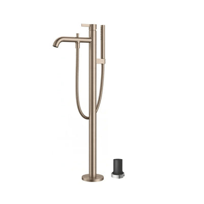 TOTO GF FREESTANDING BATH MIXER WITH HAND SHOWER BRUSHED BRONZE