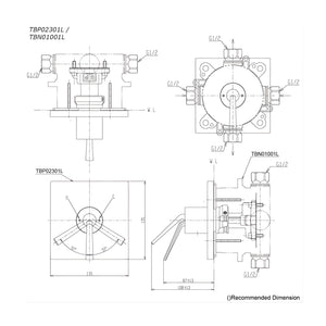 TOTO Z WALL MIXER FULL KIT 135MM CHROME