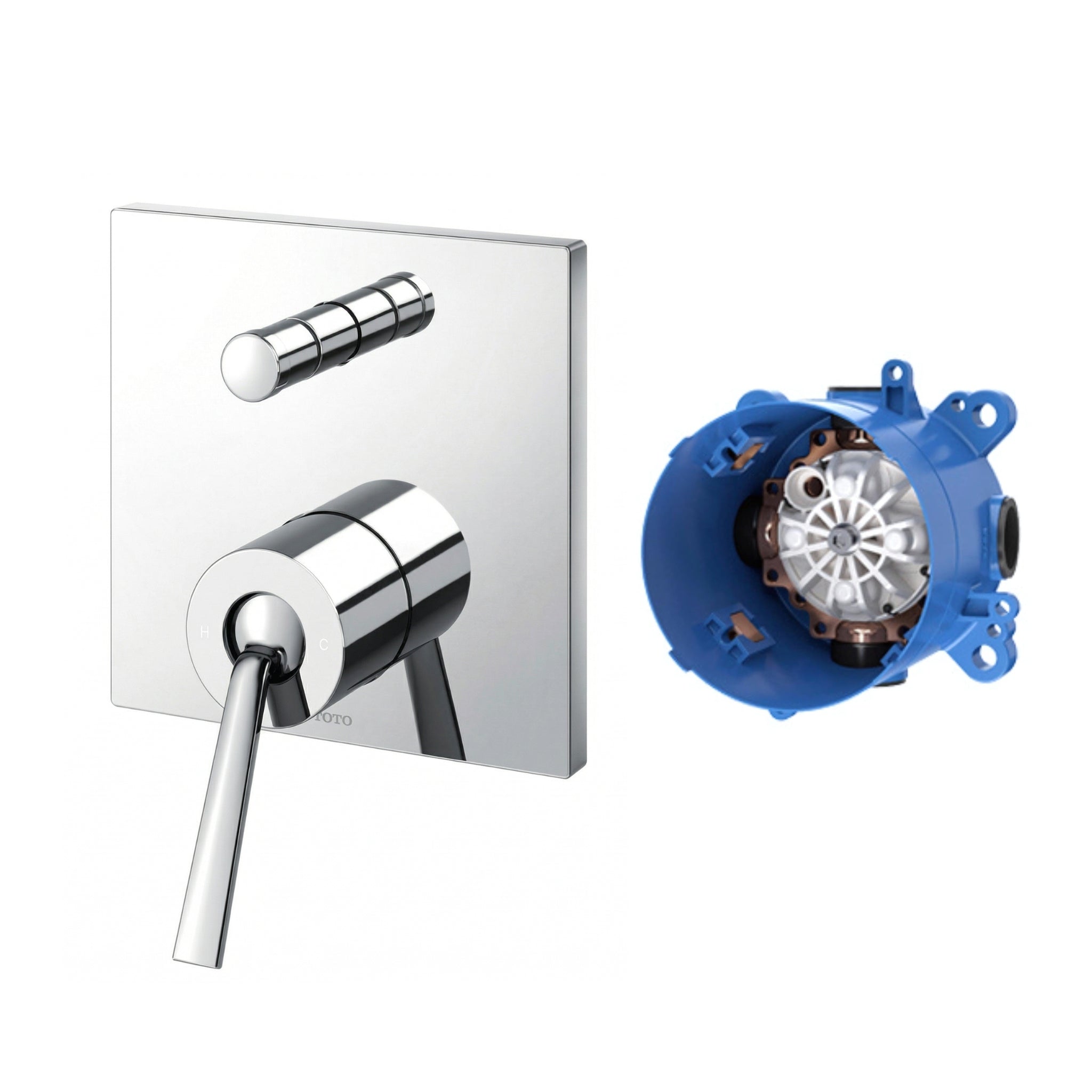 TOTO Z WALL MIXER WITH DIVERTER FULL KIT 135MM CHROME