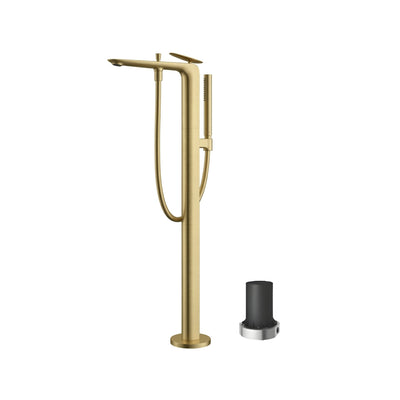 TOTO ZA FREESTANDING BATH MIXER WITH HAND SHOWER BRUSHED FRENCH GOLD