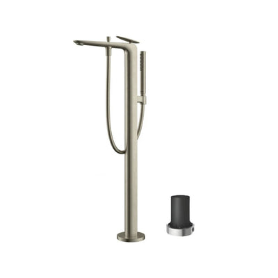 TOTO ZA FREESTANDING BATH MIXER WITH HAND SHOWER BRUSHED NICKEL