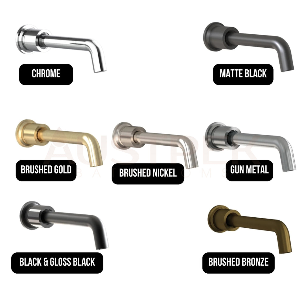FELTON TATE WALL MOUNTED SPOUT 220MM BRUSHED GOLD