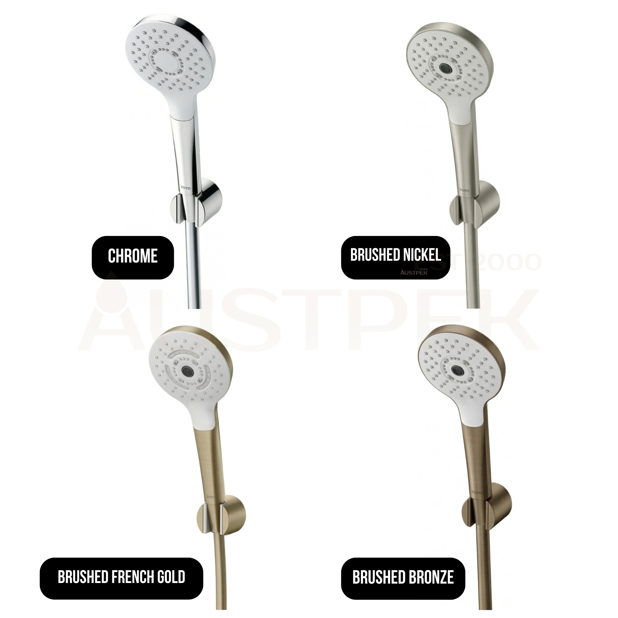 TOTO G SELECTION ROUND 1-MODE HAND SHOWER WITH HOSE 110MM BRUSHED BRONZE