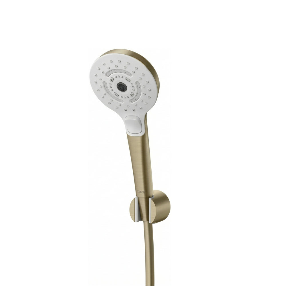 TOTO G SELECTION ROUND 3-MODE HAND SHOWER WITH HOSE 110MM BRUSHED FRENCH GOLD