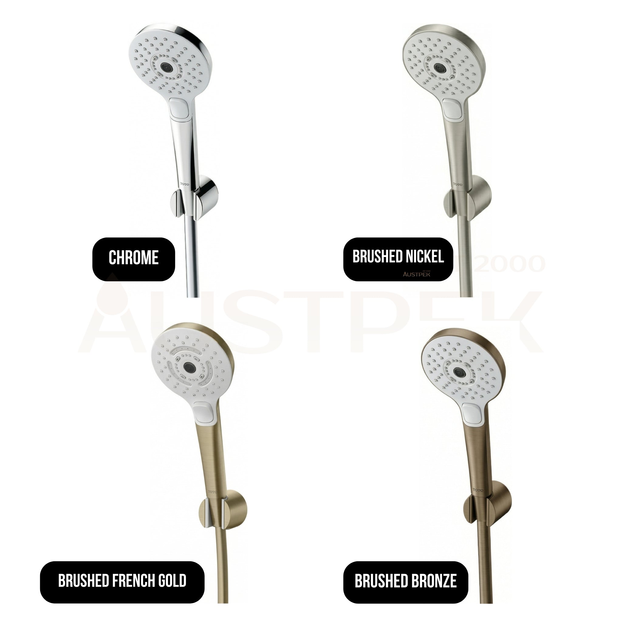 TOTO G SELECTION ROUND 3-MODE HAND SHOWER WITH HOSE 110MM BRUSHED BRONZE