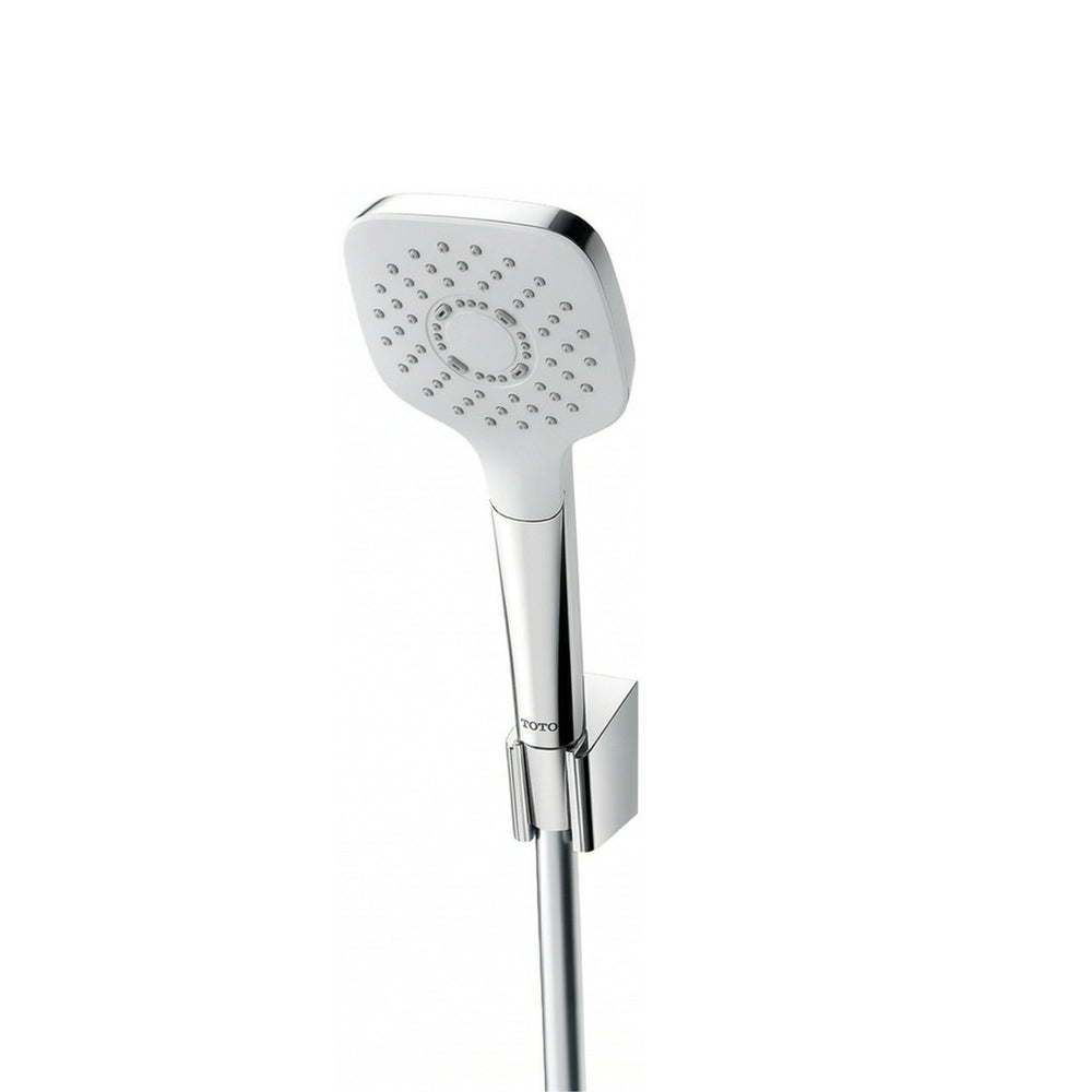 TOTO G SELECTION SQUARE 1-MODE HAND SHOWER WITH HOSE 110MM CHROME