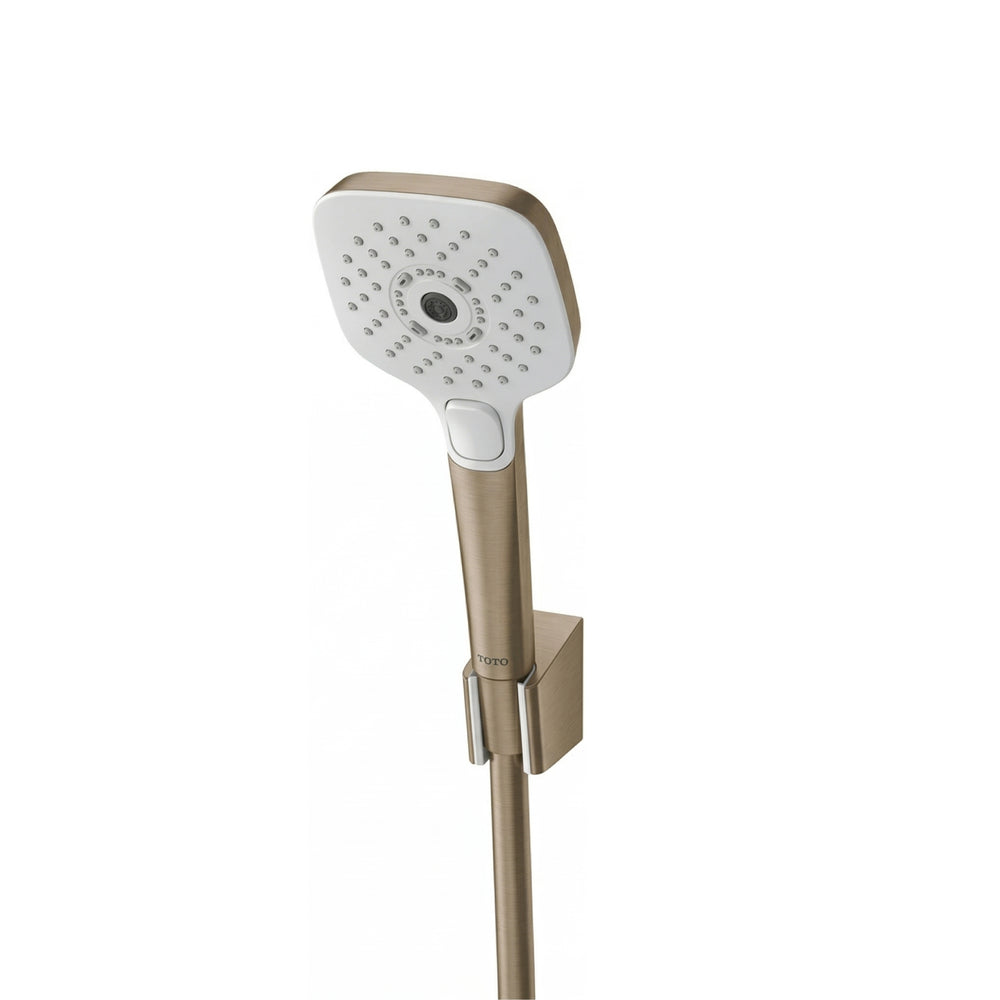 TOTO G SELECTION SQUARE 3-MODE HAND SHOWER WITH HOSE 110MM BRUSHED BRONZE