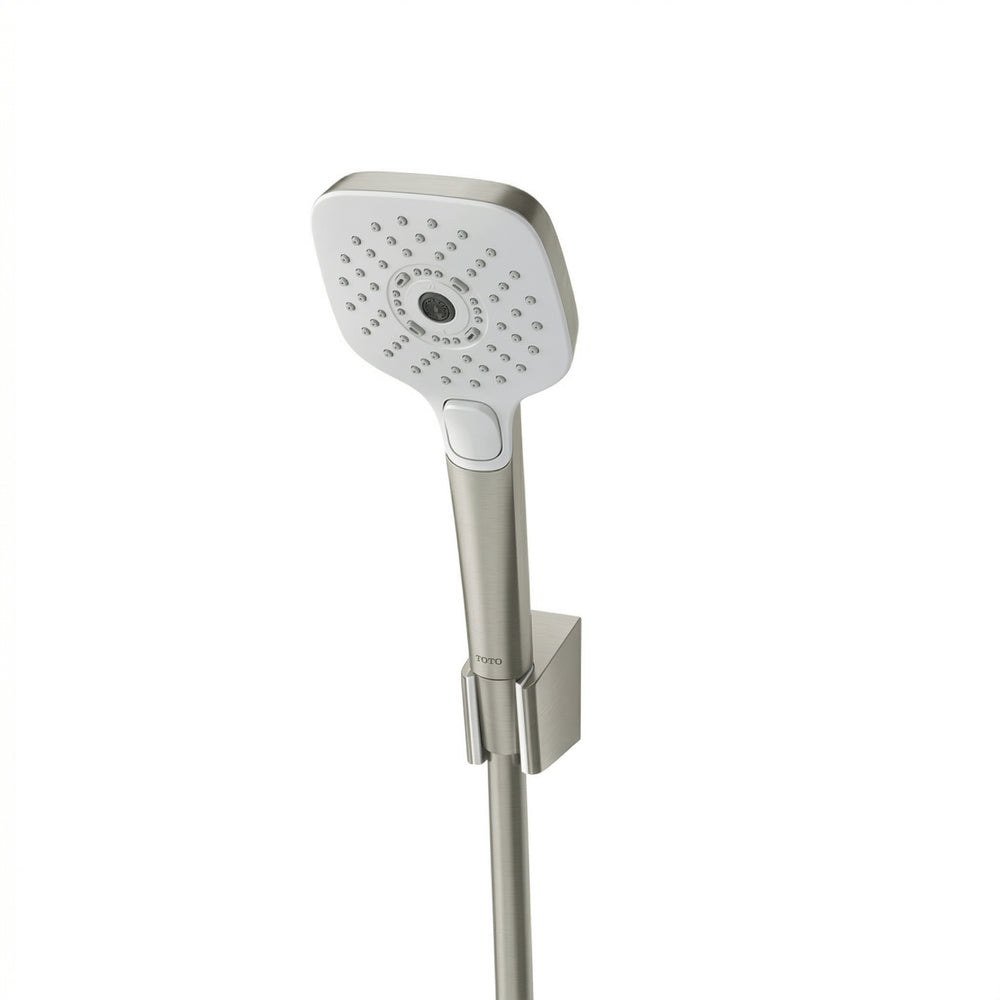 TOTO G SELECTION SQUARE 3-MODE HAND SHOWER WITH HOSE 110MM BRUSHED NICKEL