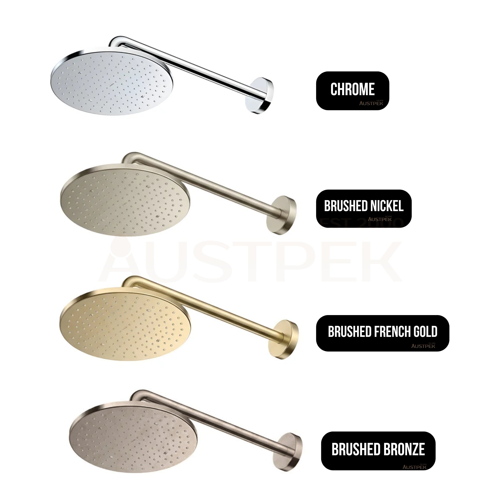 TOTO G SELECTION ROUND SHOWER HEAD 250MM BRUSHED BRONZE