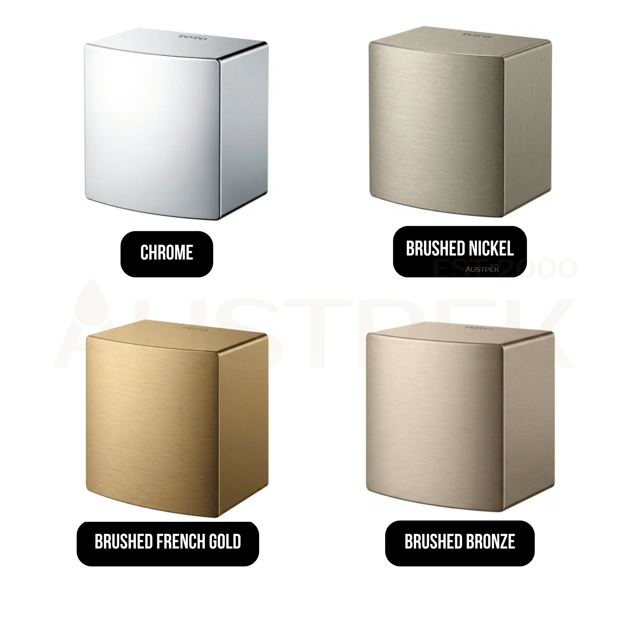 TOTO G SELECTION SQUARE WALL OUTLET BRUSHED FRENCH GOLD