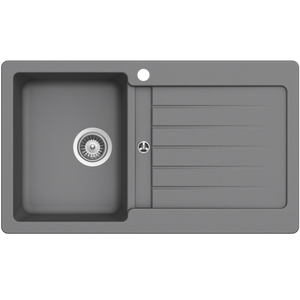 SCHOCK TYPOS SINGLE BOWL KITCHEN SINK WITH LEFT HAND DRAINER CROMA 860MM