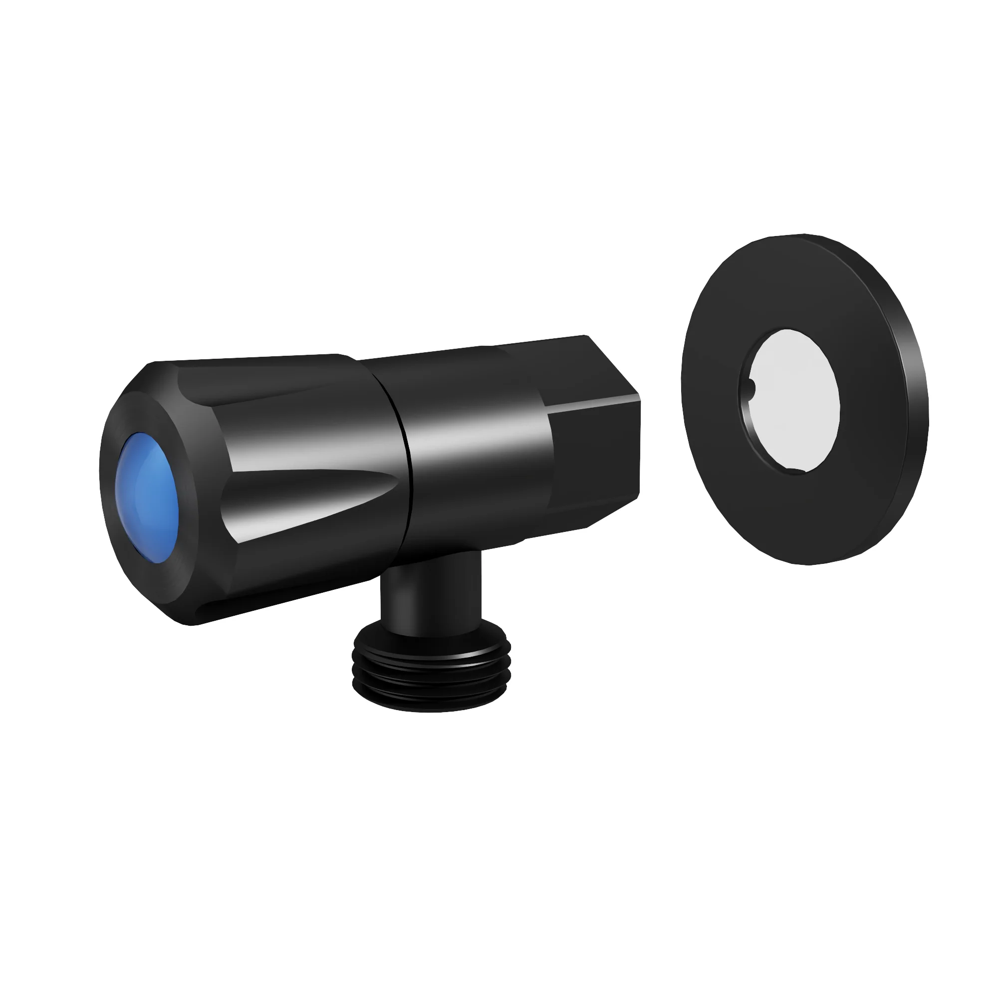 AMOZA LEAD FREE MINI CISTERN TAP WITH COVER PLATE MATTE BLACK