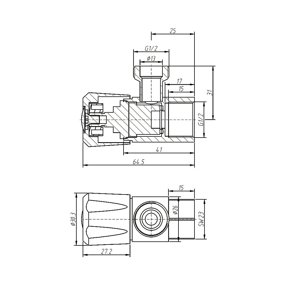 AMOZA LEAD FREE MINI CISTERN TAP BRUSHED STAINLESS STEEL