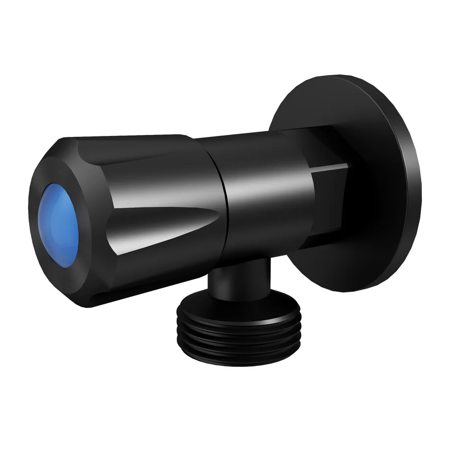 AMOZA LEAD FREE WASHING MACHINE TAP WITH COVER PLATE MATTE BLACK